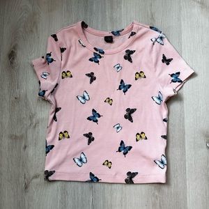 Wild Fable ribbed butterfly tee, size Med